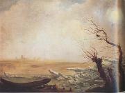 Carl Gustav Carus Boat Trapped in Blocks of Ice (mk10) USA oil painting artist